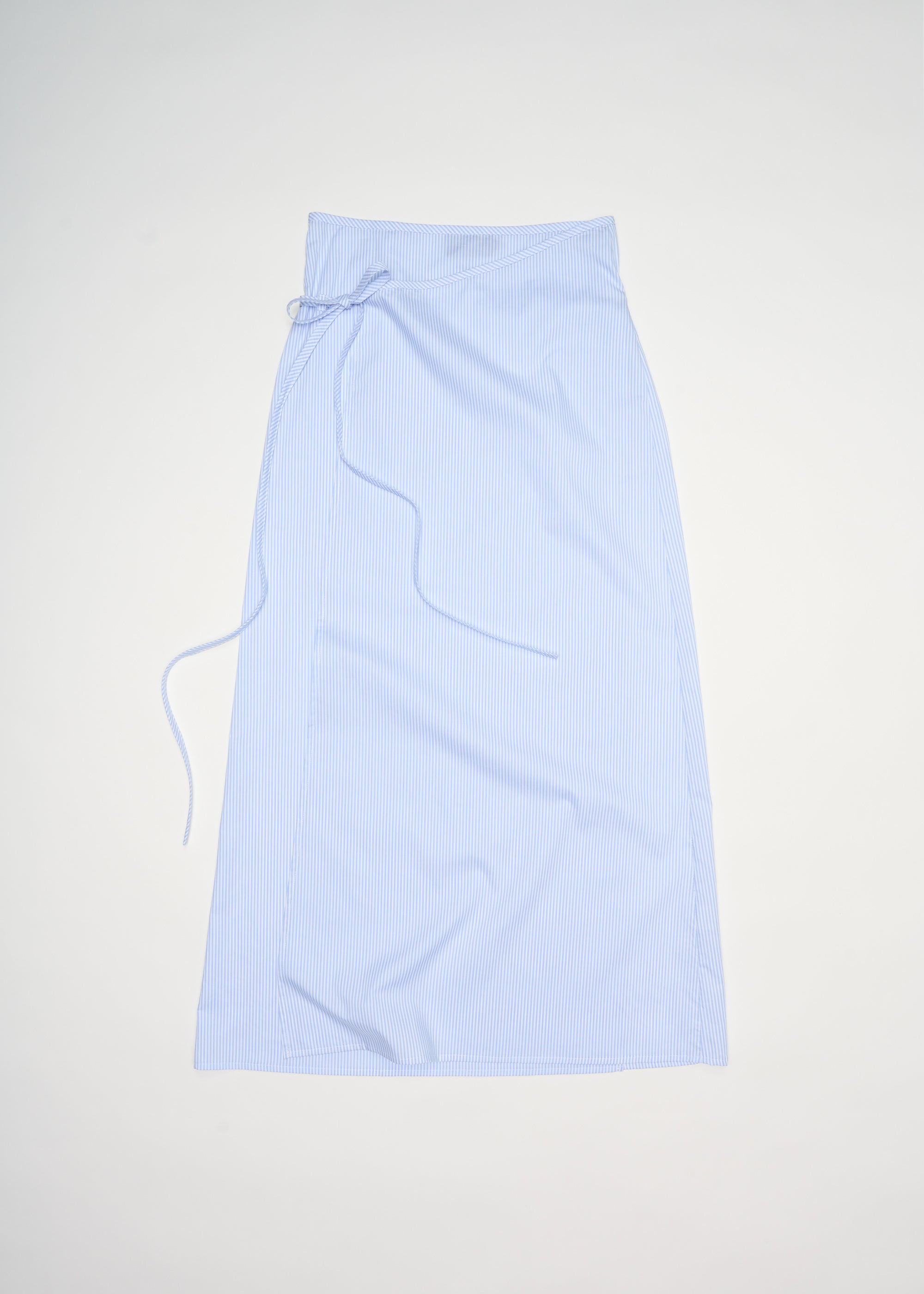 Technique Wrap Skirt ~ Clear Blue Stripe