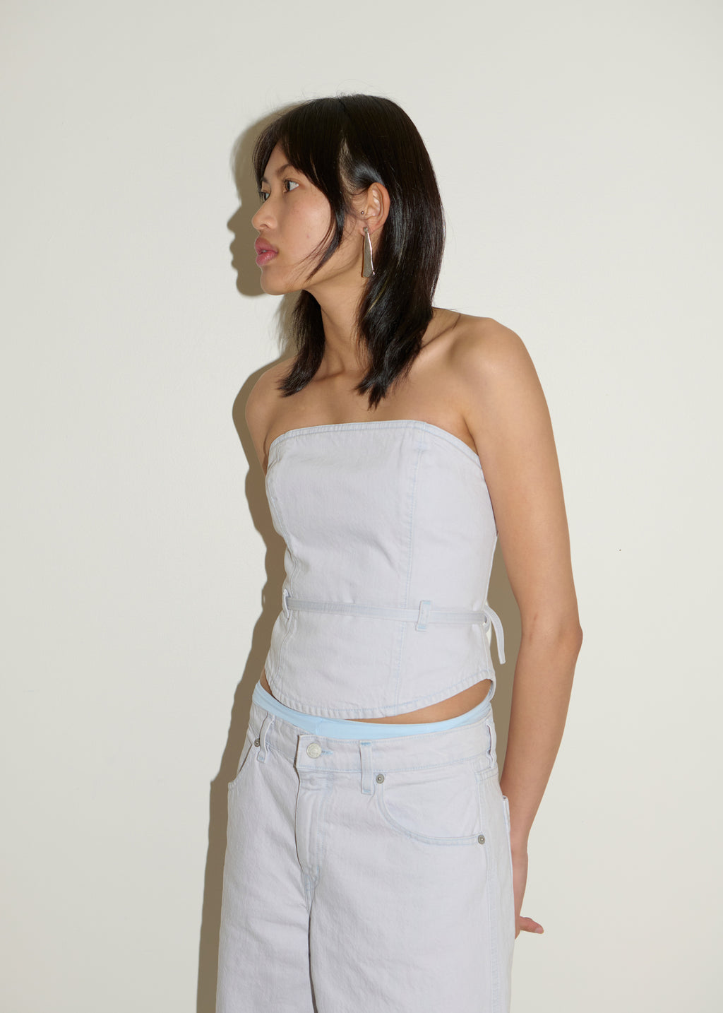 Repose Denim Bustier ~ Purple Tint