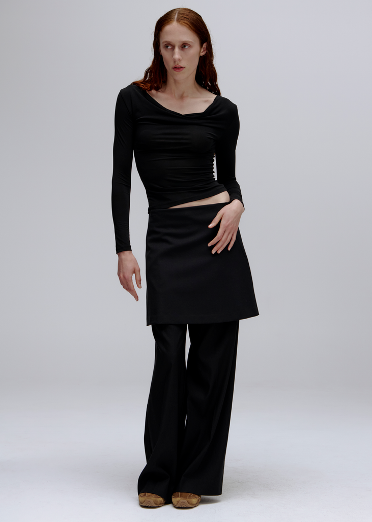 Receipt Skirt ~ Black