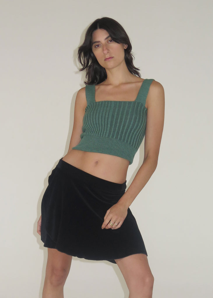 Static Knitted Singlet ~ Teal