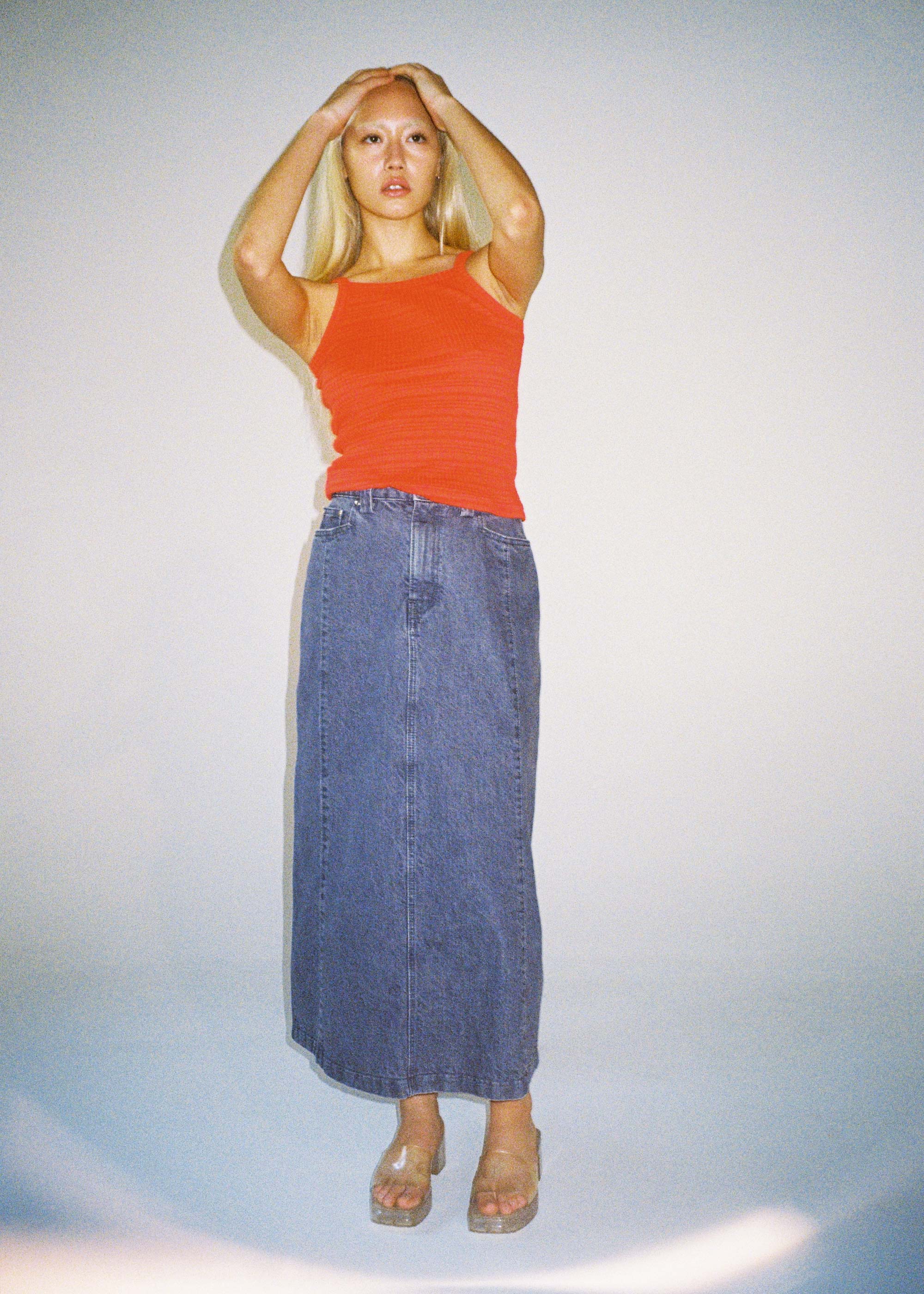 Homage Denim Skirt ~ Amethyst